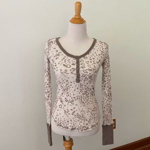 Free People Davis Mottled Henley